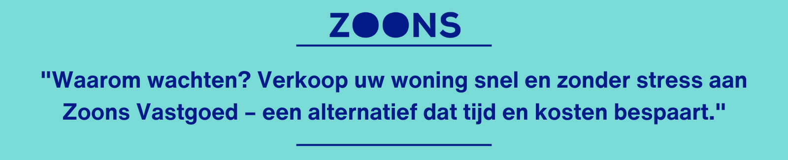 banner over verkoop uw woning aan Zoons Vastgoed